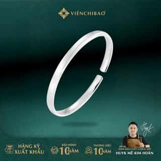  Kiềng tay bạc lắc tay bạc S999 bản hở hoạ tiết mắt mèo lấp lánh - Viễn Chí Bảo L001347 