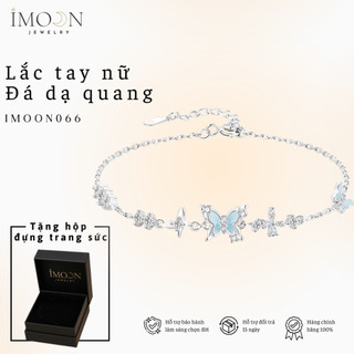    BẠC S925   Lắc tay nữ đá dạ quang phong thủy Vòng tay nữbạc S925 sang chảnh quyến rũ imoon070 