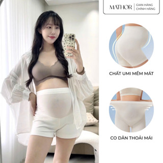 Quần Đùi Bầu Mathor Chất Umi Cao Cấp Mềm Mại, Bộ Mặc Nhà Cho Mẹ Bầu Và Sau Sinh - Mathor Store