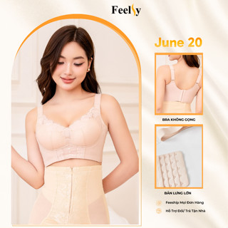  Áo Ngực Feelsy  Định Hình Không Gọng Bản To Nâng Ngực Chống Xệ Ôm Gọn Mỡ Lưng Nách June 20 
