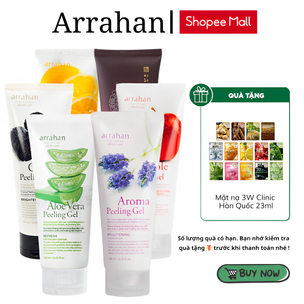 Gel Tẩy Da Chết Làm Trắng Da Hoa Quả Arrahan 180ml