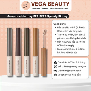   ĐỦ BILL  Mascara chân mày PERIPERA Speedy Skinny Browcara 3g bám màu tốt độ bền cao 