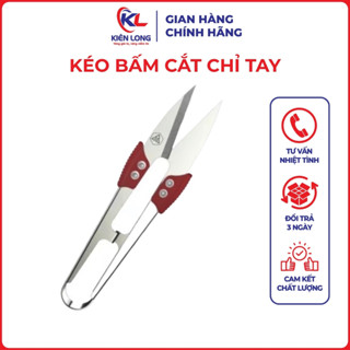 Kéo Bấm Cắt Chỉ Pin 1433A Tay Cầm Nhựa Đỏ - Thép Không Gỉ, Dụng Cụ May Vá