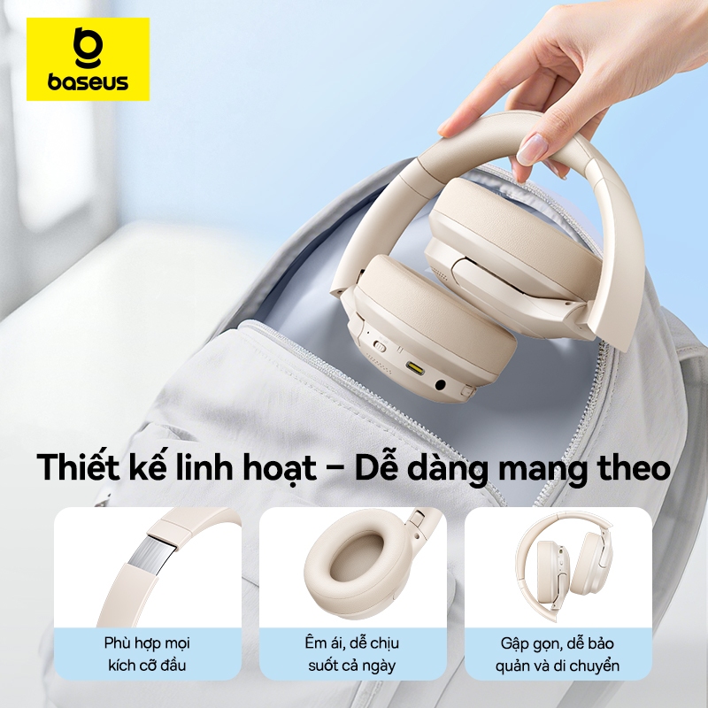 Tai Nghe Baseus Bass BH1 Lite Bluetooth 6.0 App Thông Minh Chống Ồn ENC Chơi Nhạc 80 Giờ | BigBuy360 - bigbuy360.vn