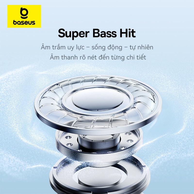 Tai Nghe Baseus Bass BH1 Lite Bluetooth 6.0 App Thông Minh Chống Ồn ENC Chơi Nhạc 80 Giờ | BigBuy360 - bigbuy360.vn