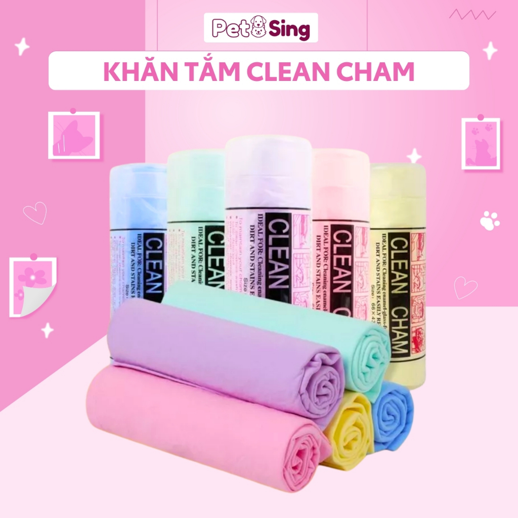 Khăn Tắm Cho Chó Mèo Siêu Thấm Hút Có Hộp Tiện Lợi, Khăn Lau Lông Nhanh Khô Cho Thú Cưng - Pet Sing