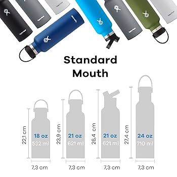 Bình giữ nhiệt Hydro Flask 621 ml Standard Flex Straw Cap 21 oz có nắp ống hút tiện lợi, chính hãng | BigBuy360 - bigbuy360.vn