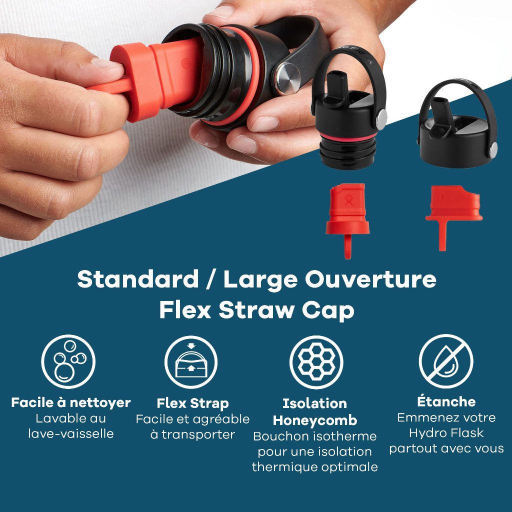 Bình giữ nhiệt Hydro Flask 621 ml Standard Flex Straw Cap 21 oz có nắp ống hút tiện lợi, chính hãng | BigBuy360 - bigbuy360.vn