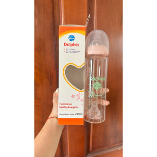 Bình sữa thủy tinh cổ hẹp Dolphin 120ml/240mlp
