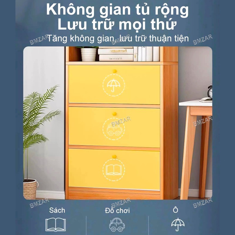 BMZAR Tủ Kệ Đứng Nhiều Ngăn + Ngăn Kéo Tủ Đựng Đồ Đa Năng Tối Ưu Không Gian Nhà | BigBuy360 - bigbuy360.vn
