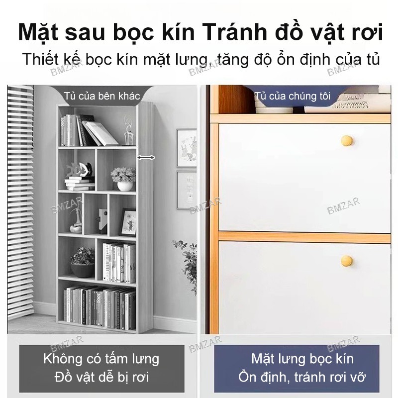 BMZAR Tủ Kệ Đứng Nhiều Ngăn + Ngăn Kéo Tủ Đựng Đồ Đa Năng Tối Ưu Không Gian Nhà | BigBuy360 - bigbuy360.vn