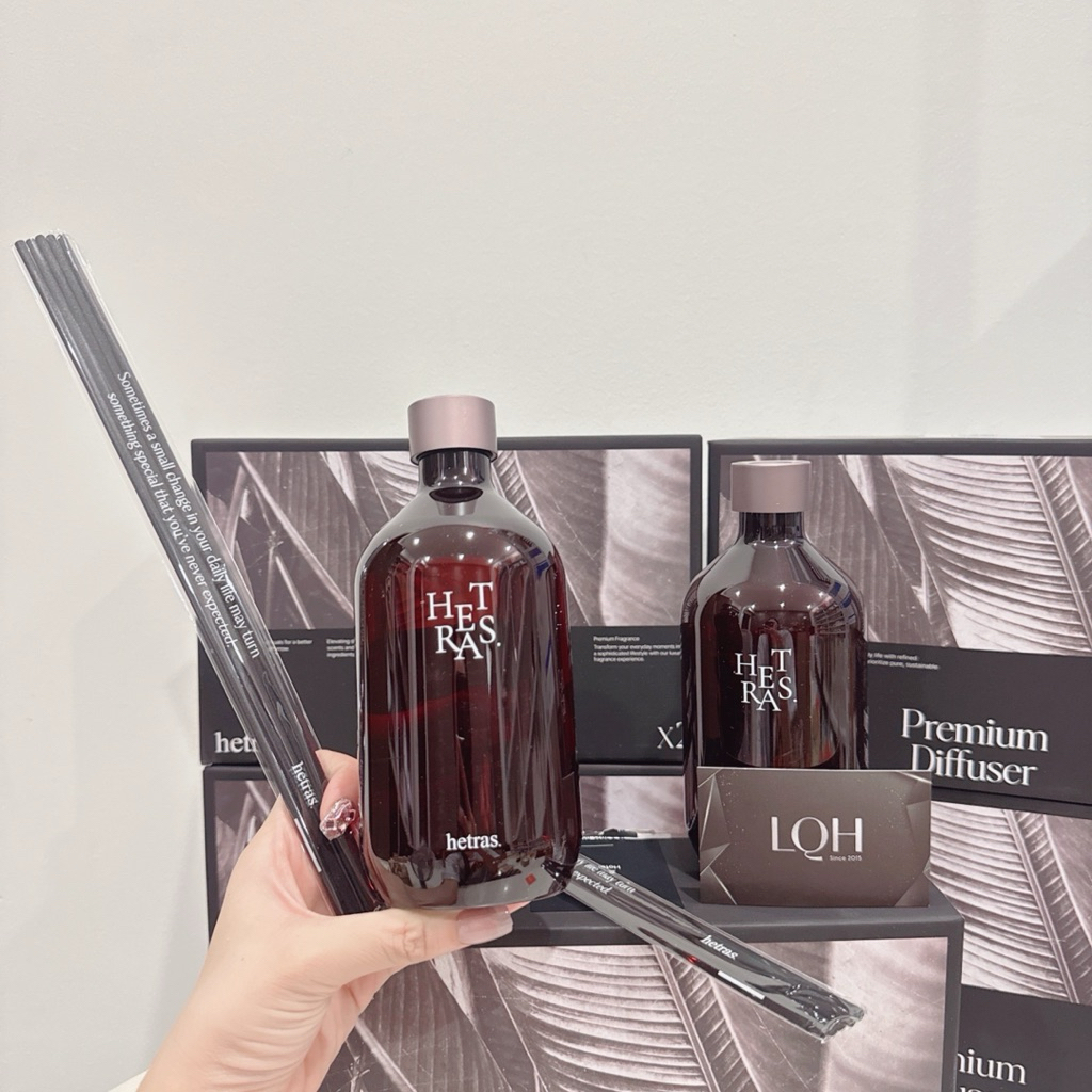 Tinh dầu khuếch tán thơm phòng Hetras Premium Diffusur mùi Hotel Wood [Giá 1 chai]