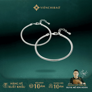 Lắc tay bạc đôi couple nam nữ thuôn dây mì dày dặn chất liệu bạc 925 unisex - Viễn Chí Bảo MT36