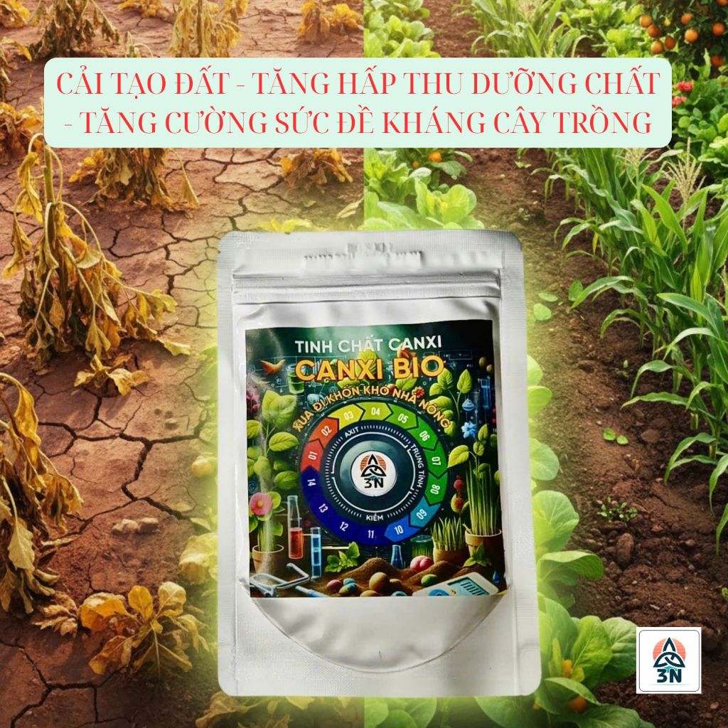 Canxi Bio 250g – Canxi Cho Cây Trồng, Hỗ Trợ Cải Tạo Đất, Hạ Phèn, Tăng Độ Mùn | Có Combo Gekko 20SC