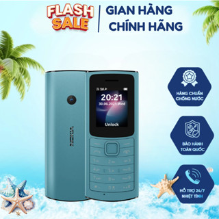 Máy người già chuẩn sóng 4G  NOKIA 105 2021  Màn 2.4in Loa to chữ to phím số to  Đèn pin siêu sáng