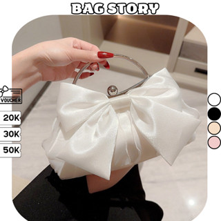  Túi xách nữ BAG STORY quai xách phối nơ lớn đi tiệc đi chơi sang chảnh tiểu thư túi đeo chéo đeo vai quảng châu TX-67 