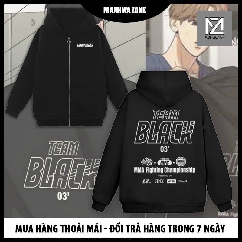 Áo hoodie khoác nỉ Team Black Jinx - sabbath Crew nam nữ mặc fom cực đẹp