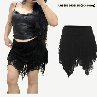  Lassie Bigsize-Chân váy ren 2 lớp y2k cá tính  60-90kg  HIHI SKIRT 