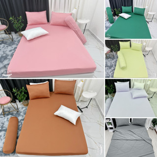  Ga Lẻ và Bộ 4 món cho nệm từ 5 đến 15cm Thun Lạnh Lụa Ý Mát Màu Trơn nhận may size theo yêu cầu 