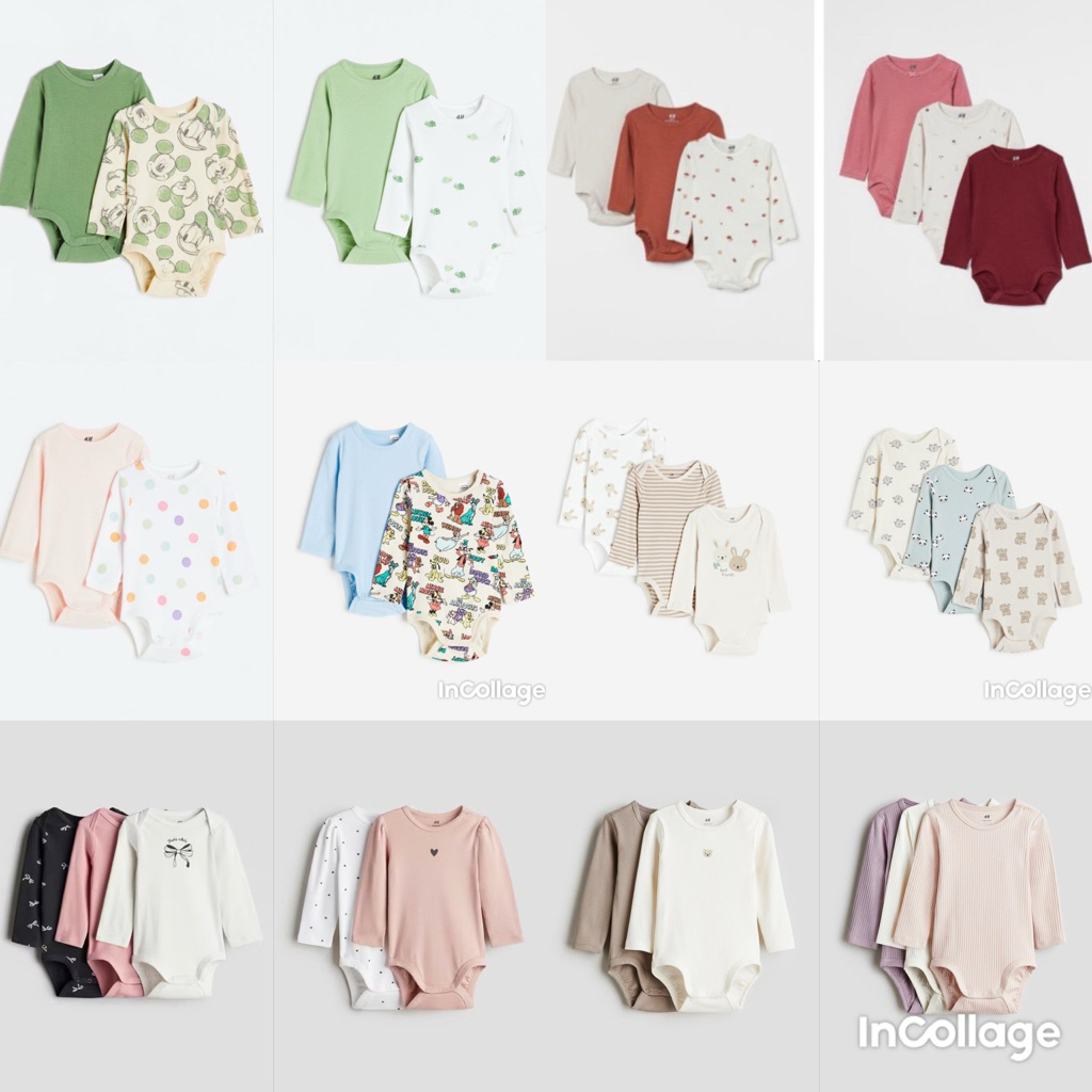 (081)Set bodysuit tay dài HM auth