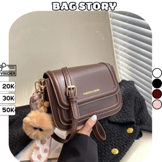 Túi xách nữ BAG STORY da pu phối nơ túi đeo chéo đeo vai đẹp đi chơi đi tiệc màu sắc basic phong cách hàn quốc TX-49