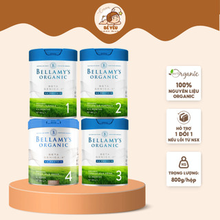  Sữa Bột Bellamy's Organic A2 Beta Genica-8 Số 1,2,3,4 Tăng MIễn Dịch Hỗ Trợ Tiêu Hoá Cho Trẻ 800g 