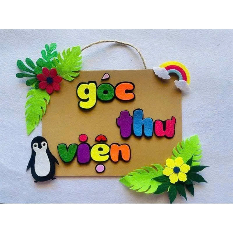 Trang Trí Lớp Học 𝗚𝗼́𝗰 𝗦𝘁𝗲𝗺 - Góc Thư Viện Kích Thước ~20*27cm