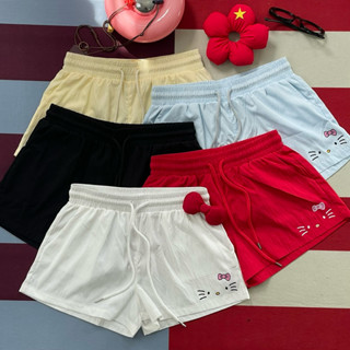 Quần Đùi Local Brand UME Nam Nữ Cartoon Hoạt Hình "Quần in Meo KITTY " Menswear Kem Unise
