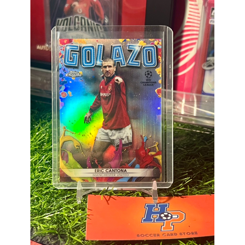 Thẻ bóng đá Eric Cantona Golazo Topps Chrome UCL 2021/22