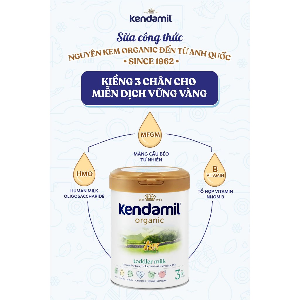 KENDAMIL ORGANIC - Sữa Bột Công Thức Kendamil Organic Hỗ Trợ Tăng Cân Và Chiều Cao Cho Trẻ