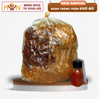 Combo 400G Bánh Tráng Trộn Sẵn KHÔ BÒ Hành Phi Kèm Ớt Rim Thơm Ngon Đậm Vị | Bánh Tráng Ăn Vặt Ngon 