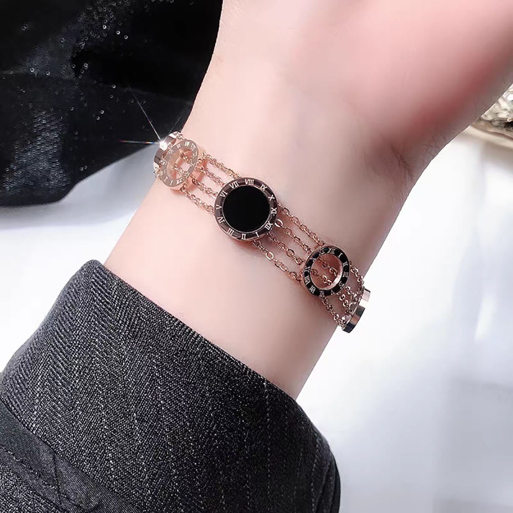 Lắc Tay Nữ Bản To Sang Trọng Titan Không Đen Ko Ngứa An Toàn Cho Sức Khỏe TT 1952