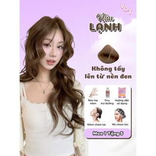  Thuốc Nhuộm Tóc Tại Nhà Không Cần Tẩy Màu NÂU LẠNH VOT Hair | Tặng Kèm Oxy Trợ Dưỡng 