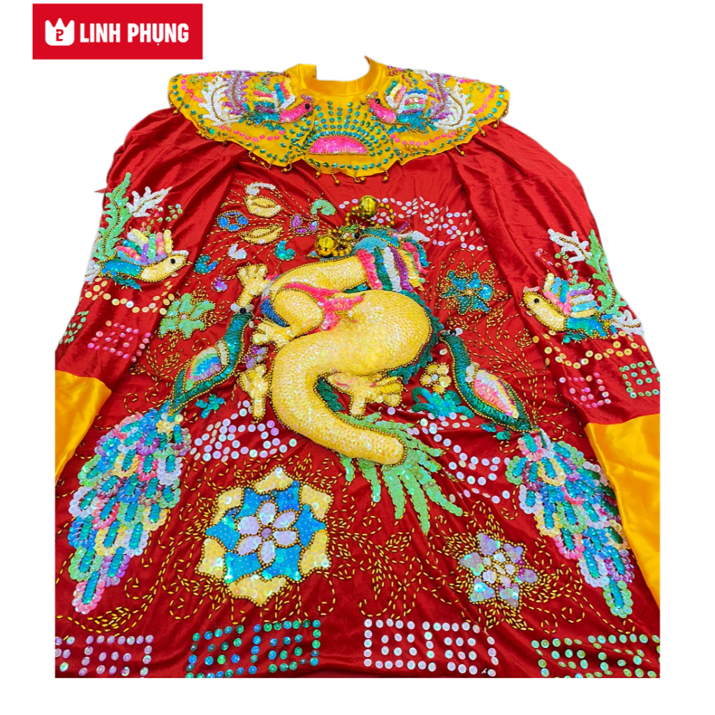  Áo Bà loại Áo mặc Rồng Kết Nổi dành cho Tượng ngồi Chúa Xứ Tam Tòa Linh Sơn Thánh Mẫu kích thước từ 80cm đến 1m8 