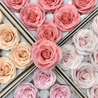  SỈ Hoa Sáp Ecuador Plus 7 Lớp cánh cuộn  Hoa Hồng Sáp Thơm 25 Bông  HỘP LOẠI 1  Size 8cm 