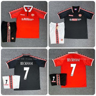  Bộ Quần Áo Bóng Đá  Áo Đá Banh Retro CLB MU Mùa Giải Huyền Thoại 1999 Vải Polyester Thái Gai Lưới 