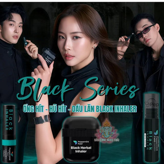  Ống Hít Thông Mũi & Hũ Hít Thông Mũi & Dầu Lăn Peppermint Field Black Inhaler Series Thái Lan 