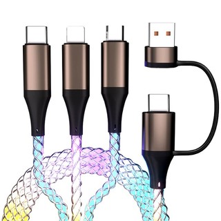 Cáp Sạc Phát Sáng Dây Sạc Điện Thoại Di Động Dây Sạc Nhanh Điện Thoại 3 Đầu Androi-C-Liling