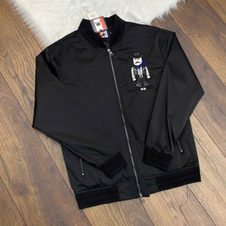  Áo khoác bomber gió nam nữ Dolce Lever ngực thêu item cao bồi da 