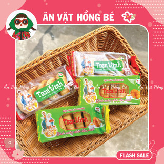  Bánh nướng nhân thập cẩm đậu xanh Toàn vinh  gói 320gam  - Bánh ăn vặt đồ ăn vặt giá rẻ 