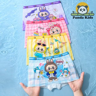  Set 4 quần chíp thông hơi thoáng khí cho bé gái họa tiết hình Labubu dễ thương quần lót trẻ em 
