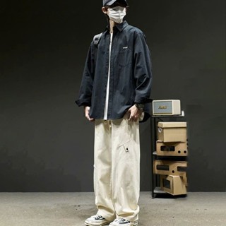  Quần kaki CẠP CHUN DÂY DA Nam Nữ Ống Suông Basic-Quần Kiểu Ống Rộng Nam Dây Rút  Cực Chất phong cách Hàn Quốc 