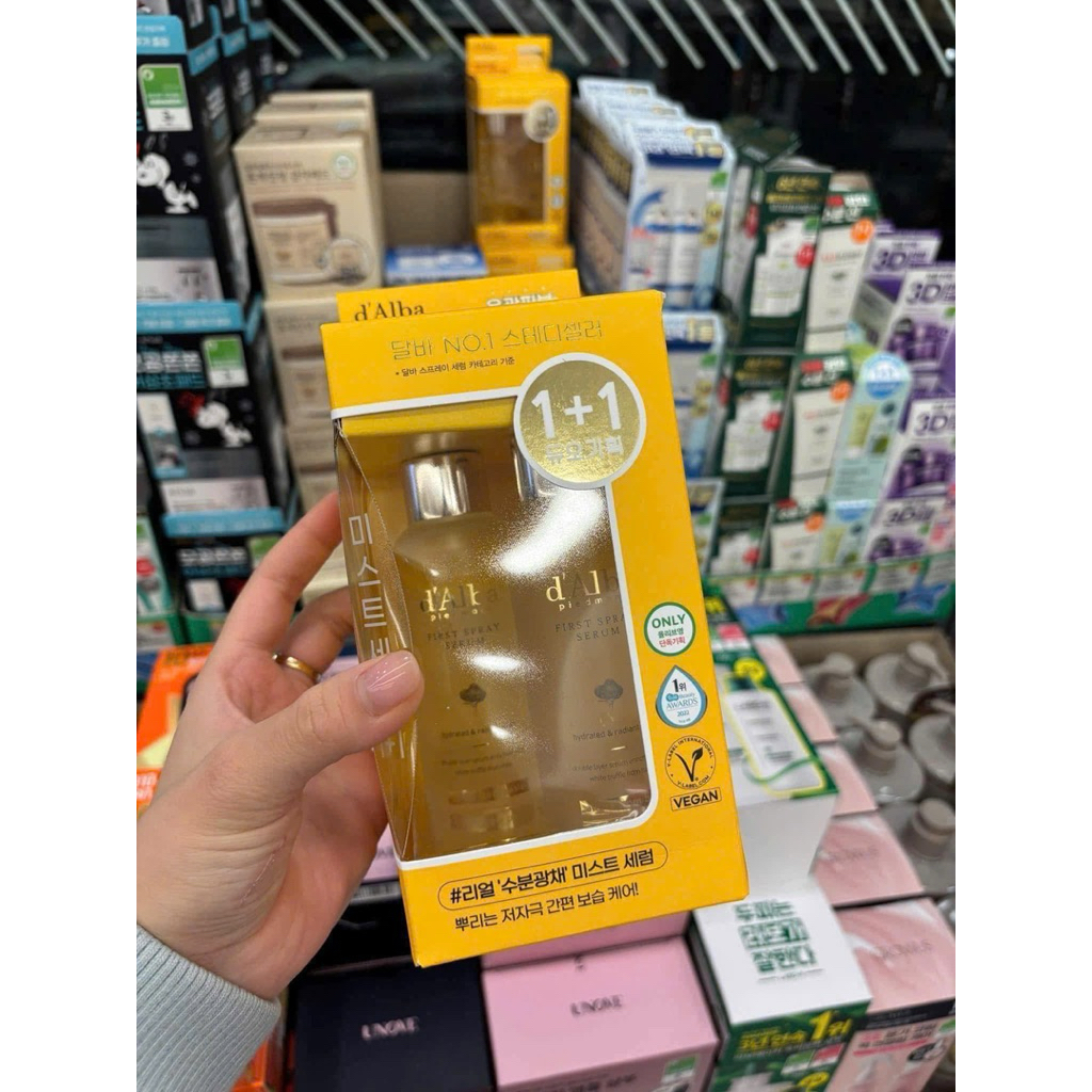 [Oliveyoung] Serum xịt khoáng Dalba vàng - Xịt khoáng D'alba white truffle vital spray