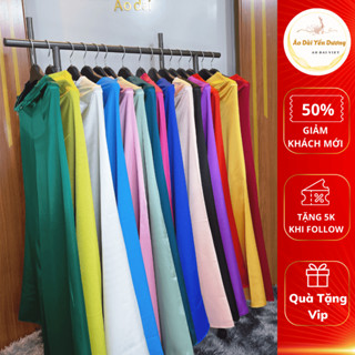  Quần Áo Dài Truyền Thống Lụa Phi Bóng Cao Cấp Thoáng Mát Dễ Mặc thiết kế khóa trước chun sau A16 