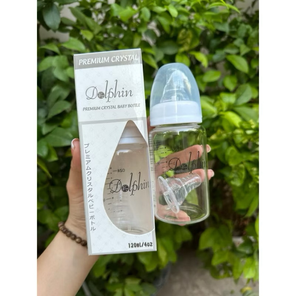 Bình sữa thủy tinh cổ hẹp Dolphin 120ml/240mlp