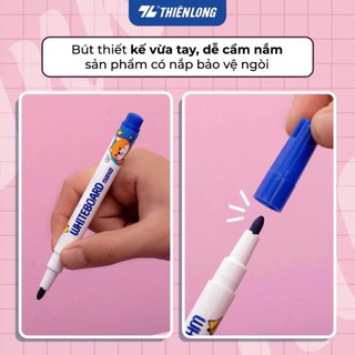 Bút Lông Bảng Thiên Long Nhỏ WB-02 Ngòi 1.5mm (1 Hộp 20 Cây - Mực Xanh)