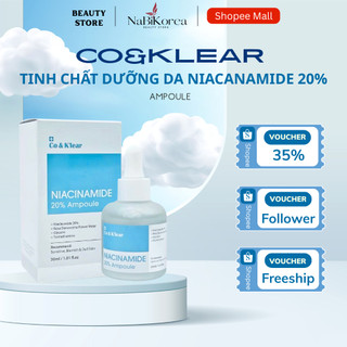   MẪU MỚI VỀ  Tinh Chất Dưỡng Serum Co & K'lear Niacinamide 20% Ampoule 30ml Giúp Dưỡng Da Trắng Sáng Và Tái Tạo Làn Da 