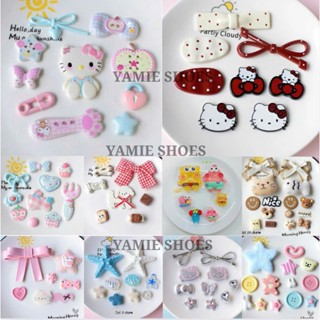  CHARM gắn dép sục mini cute nhiều mẫu - Bộ 10 sticker - nhiều màu - dễ thương - nhựa cứng 