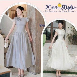 đầm trắng tiểu thư dự tiệc nhẹ nhàng-Hàng cao cấp-váy trắng dáng dài sang chảnh mặc đi đám cưới