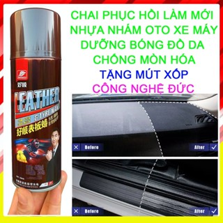 [ Hàng Xịn Kèm Khăn ] Chai phục hồi nhựa đen - Dưỡng nhựa nhám - Làm đen nhựa nhám - Làm mới nhựa cũ,ghế da Sprayking